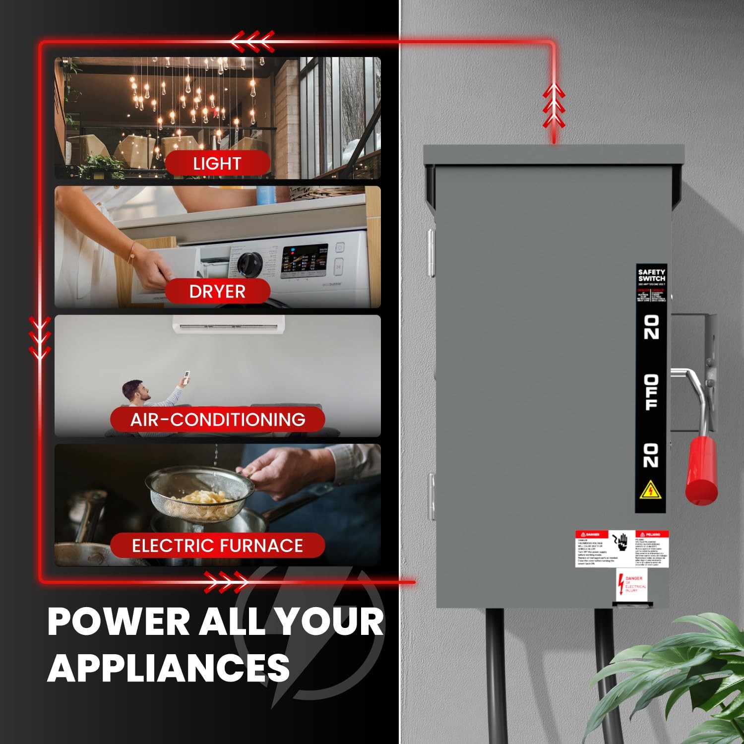 200A Manual Generator TransfeDuty 48000W General Double-