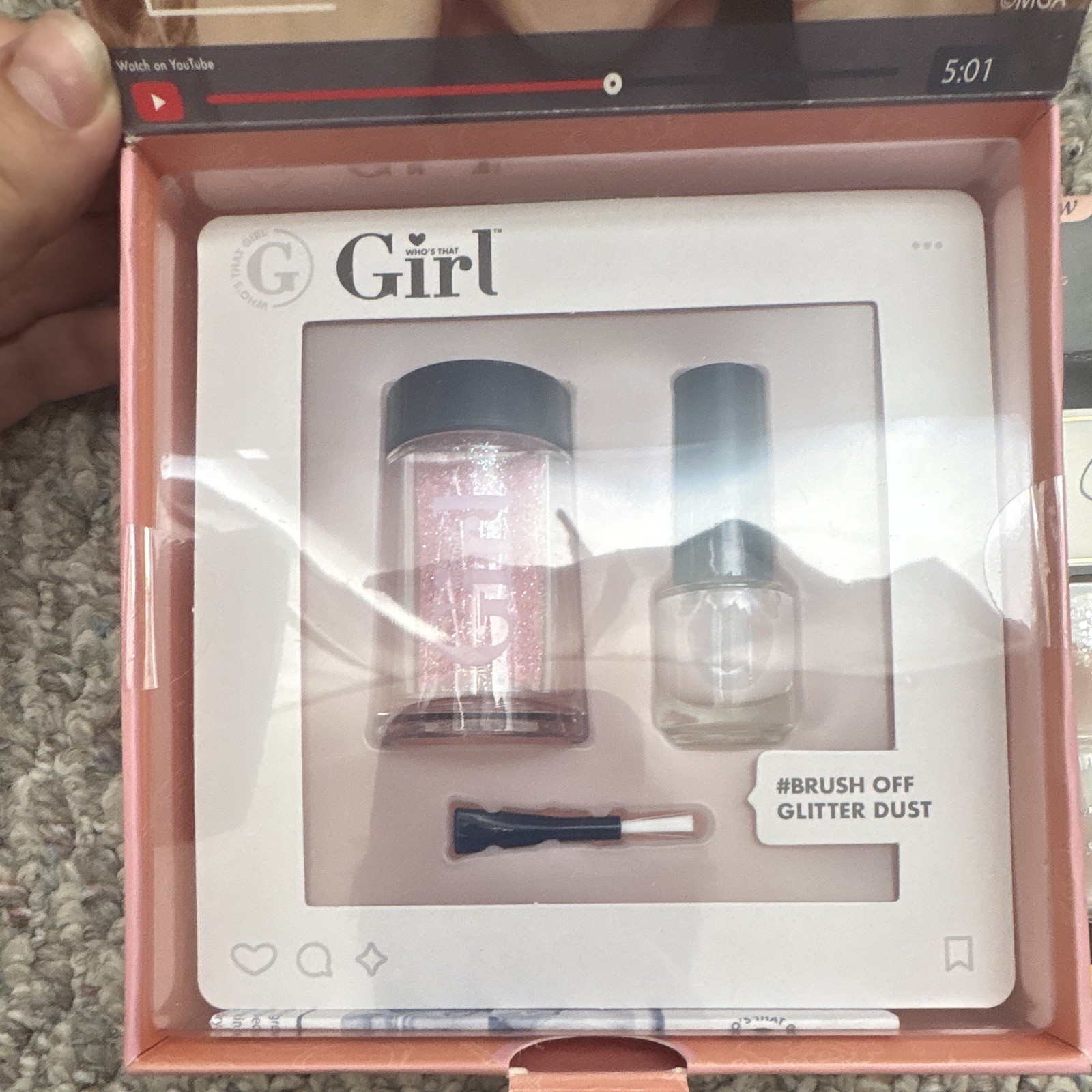Nail Polish Dip Glitter Kit With Press On Nails And Accessories For Kids
