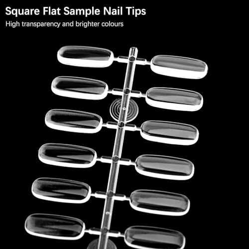 360PCS Flat Square Nail Tips for Nail Color Display Book, Nail Color 360pcs
