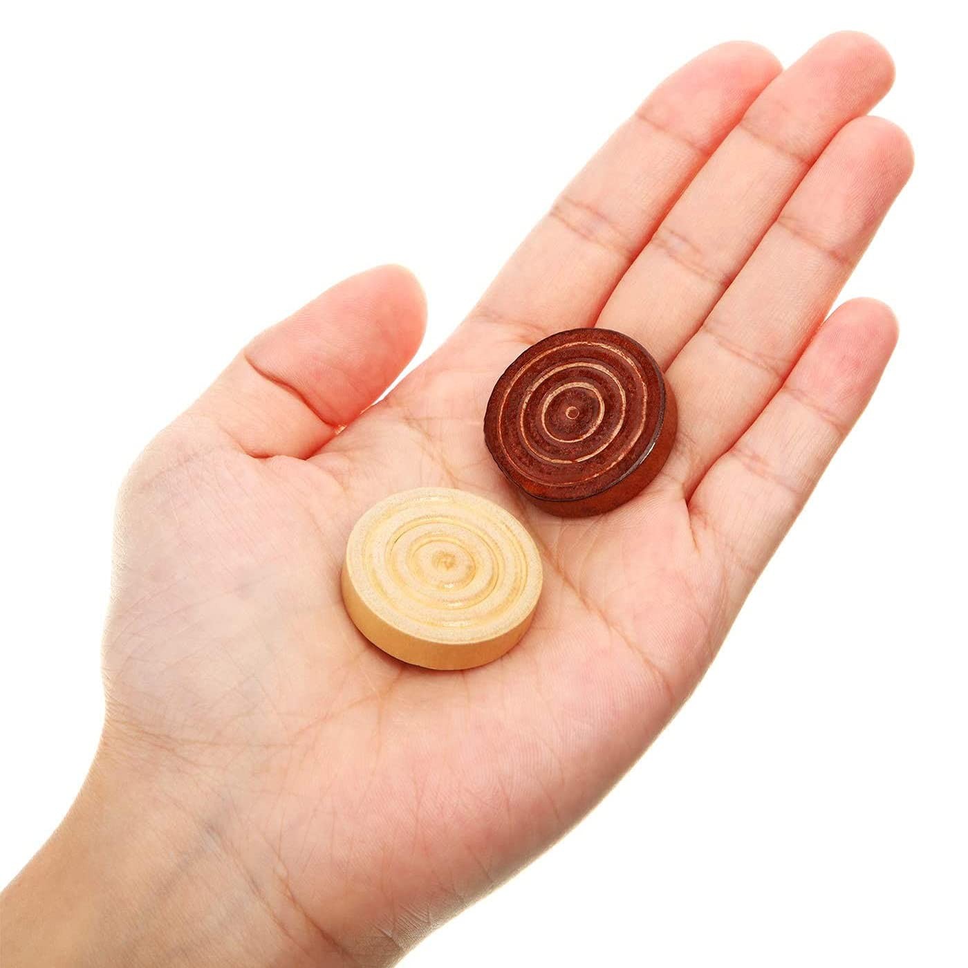 NiSotieb 2 in 1 Chess Pieces Wood 3.5 inches (L) x 1 inch (W) x 0.1 cm (H)