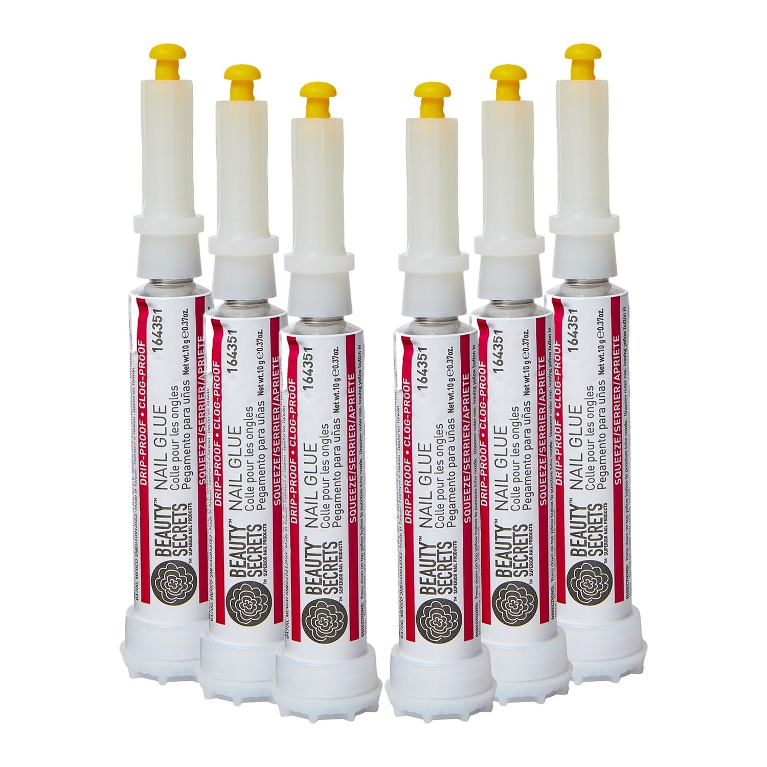 Nail Glue, Drip & Clog Proof, 6 Pack