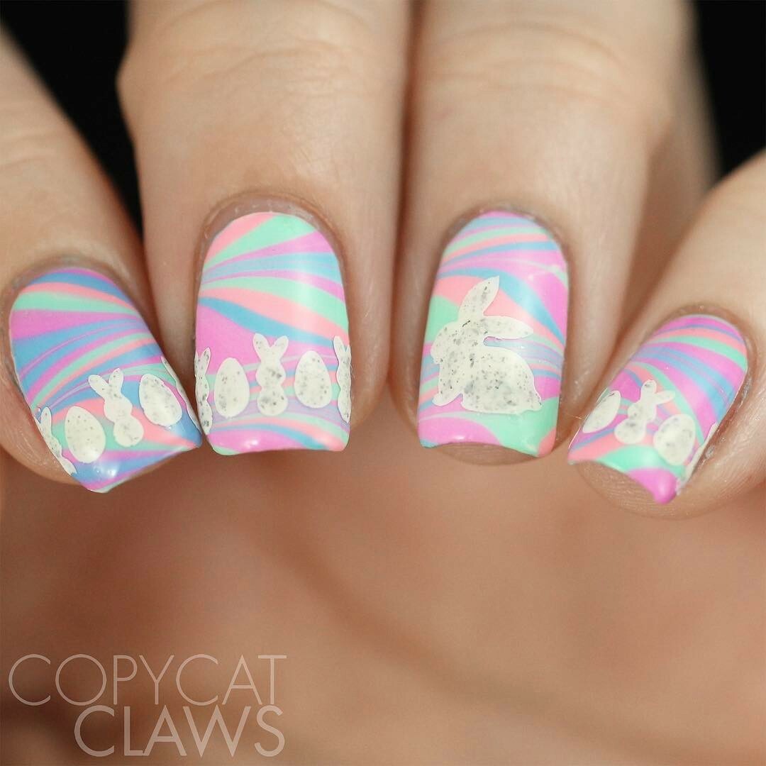 Bunny Stencils for Nails, Easter Nail Stickers, Nail Art, Nail Vinyls