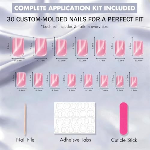 Cat Eye Press on Nails Short – Blue Black Press On Nails square black blue