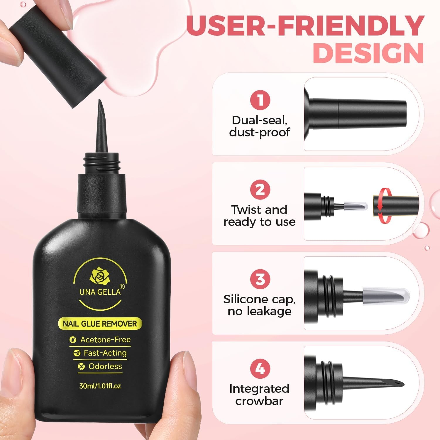 Effortless Gel Nail Glue Remover – Acetone-Free with Precision Control