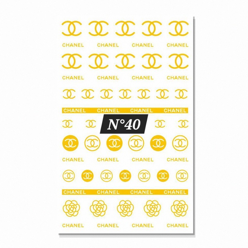 NWT NAIL ART DESIGN SELF-SEAL STICKERS METALLIC GOLD N°40!