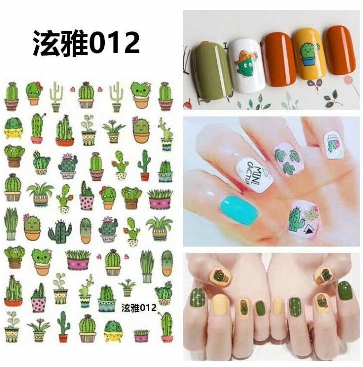 Nail Stickers Waterproof Nail Art Design DIY Decal Flower Fruit Starter Easy Use