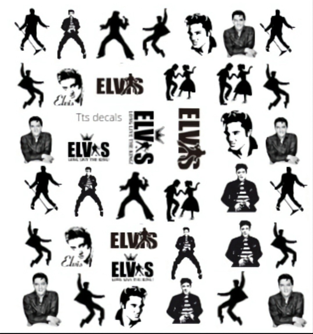 Elvis Nail Art water slide Decals