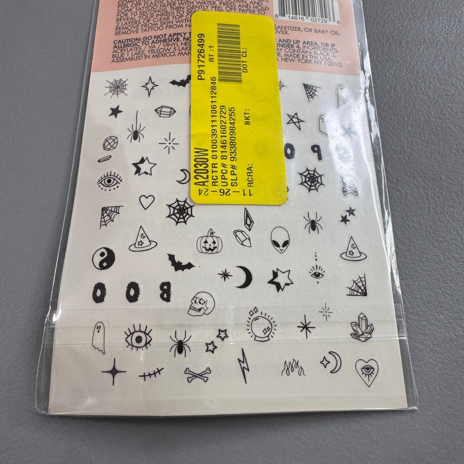 Inked2 Nail Art Tattoos Women OS Black New Spooky Gothic Halloween 150 Designs