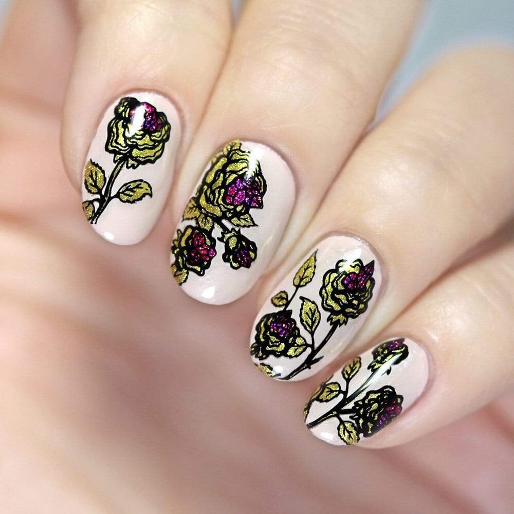 Maniology nail stamping plate BMXL-223 GLITTERFINGERS