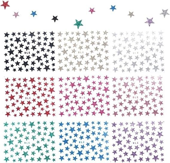 3D Nail Sticker Glitter Shiny Star Nail Slider Manicure DIY Nail Art Decoratio❄
