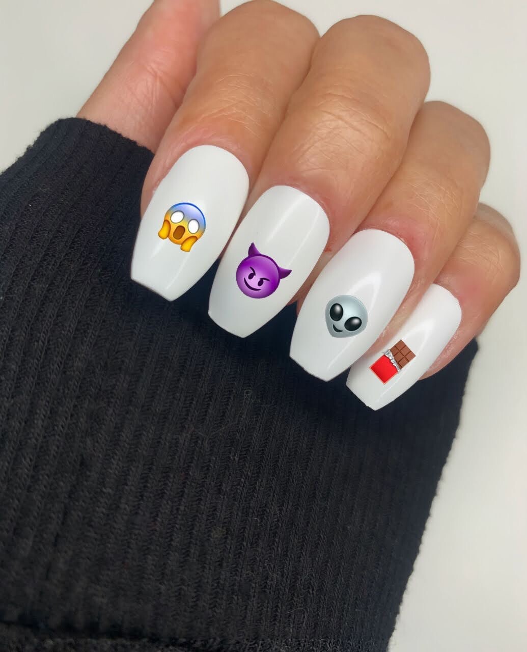 Nail Art Stickers Water Decals Transfers- iPhone Emoji