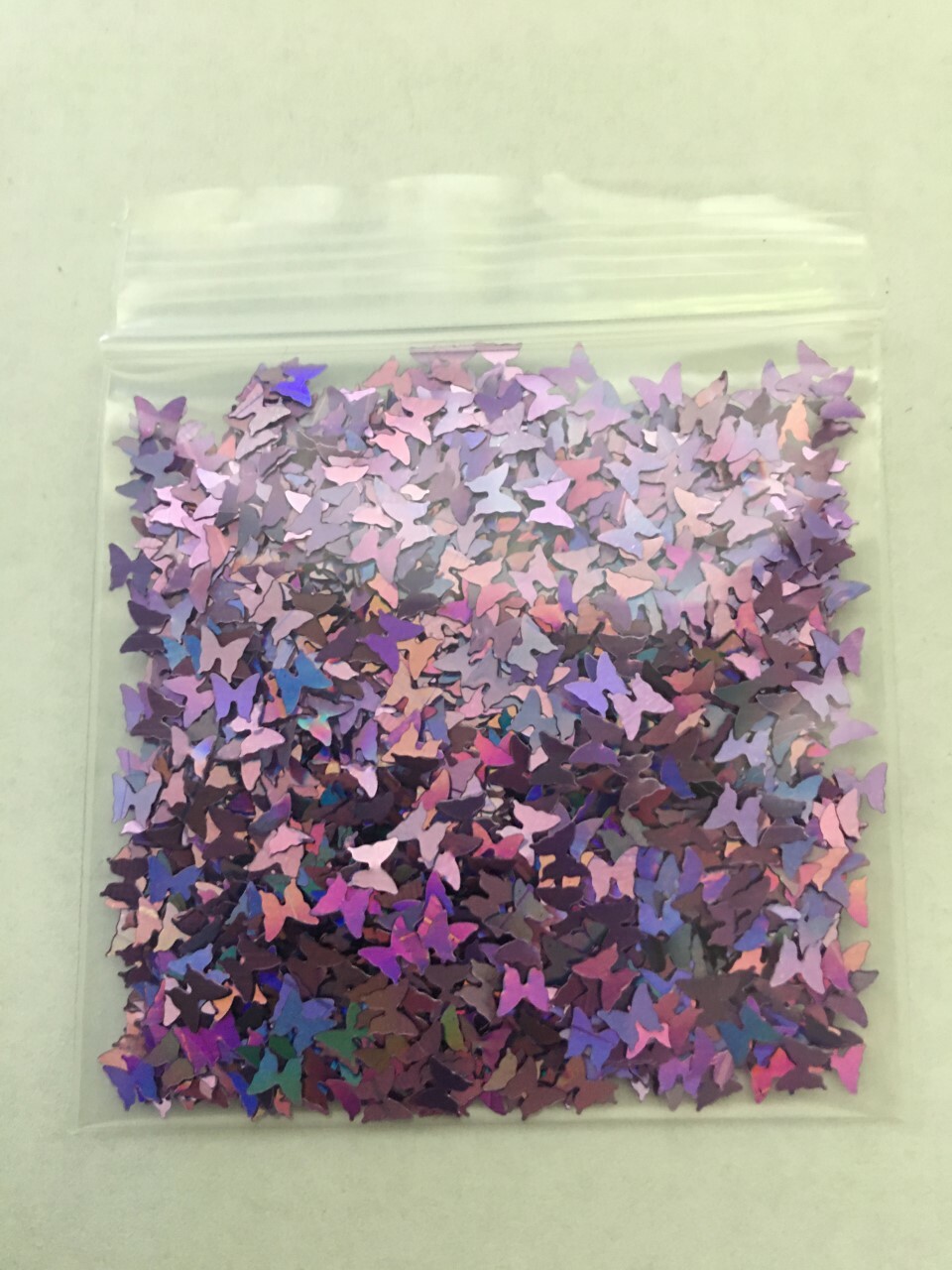 Butterfly Shape (Light PURPLE) 4mm Glitter 1Tbsp-4Nail Art Face Craft-US Seller