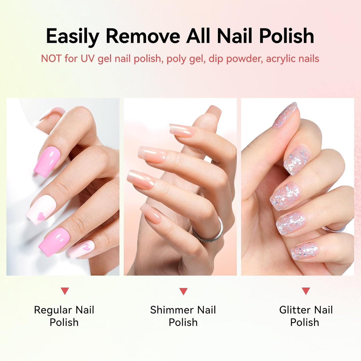 Nail Polish Remover Pads, 140 Pcs Travel Fingernail Polishes Wipes in 4…