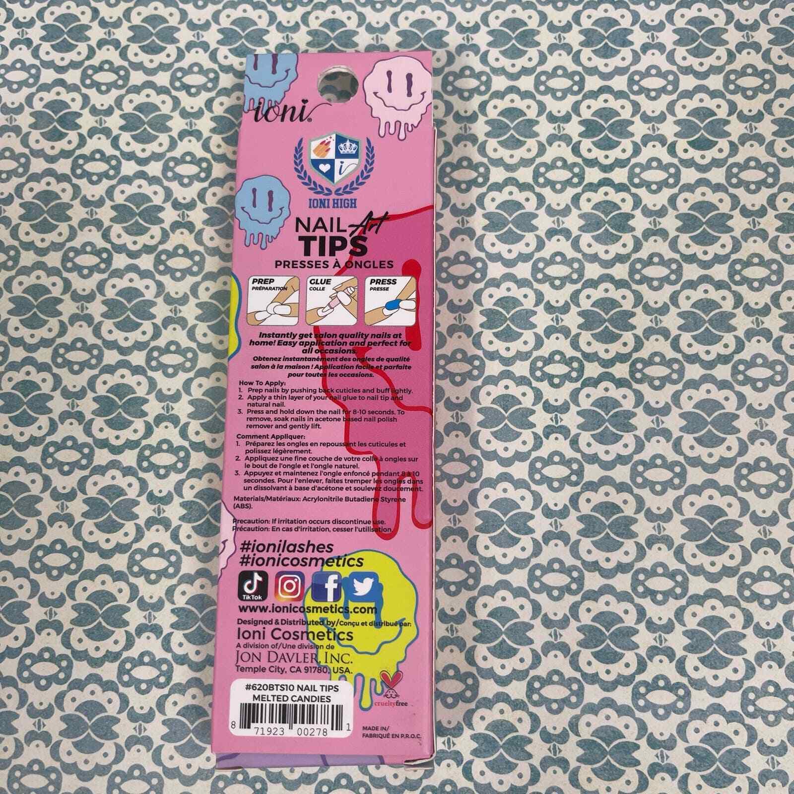 Ioni Press On Glue Nails Ballerina Long