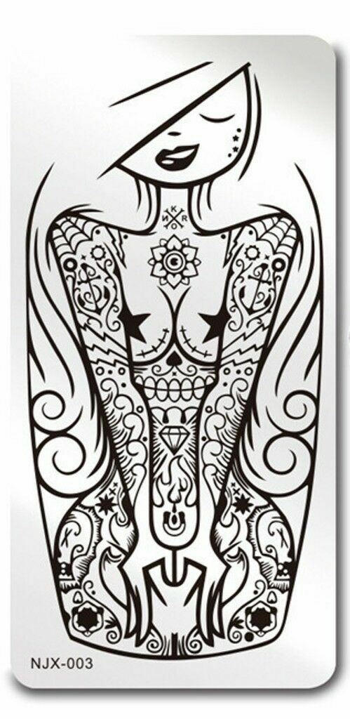 NEW NJX 003 Manicure DIY Nail Art Stamping Ocean Girl Design Image Plate