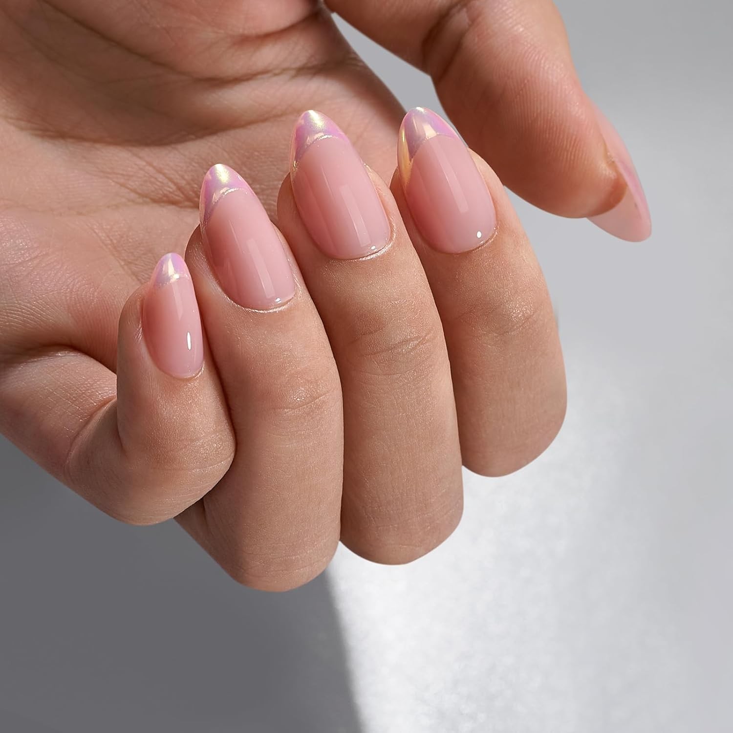 BTArtbox French Tip Press On Nails 0.03 Fl Oz (Pack of 30), Dazzling Pink