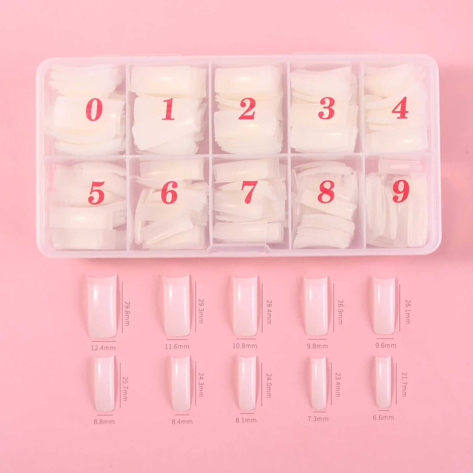 500 Pcs Fake Nails Long Square Fake Nail Press On Nails Nail Supplies for Women