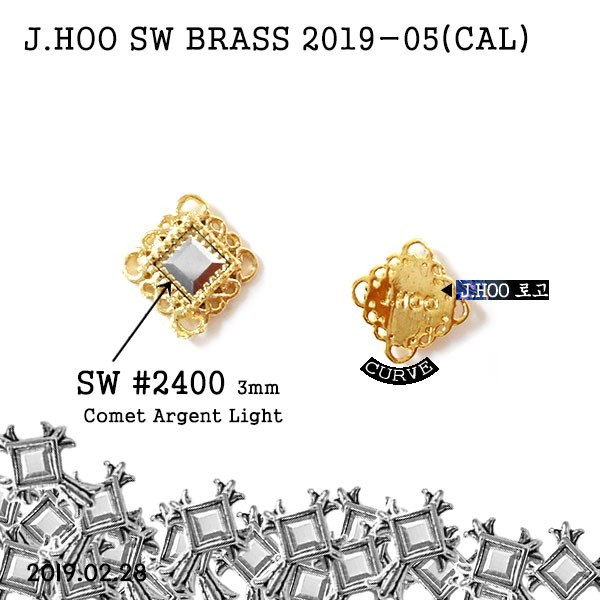 J.Hoo Nail Charms – SW 2400 Parts 2019-5 Gold plating ( 2pcs)