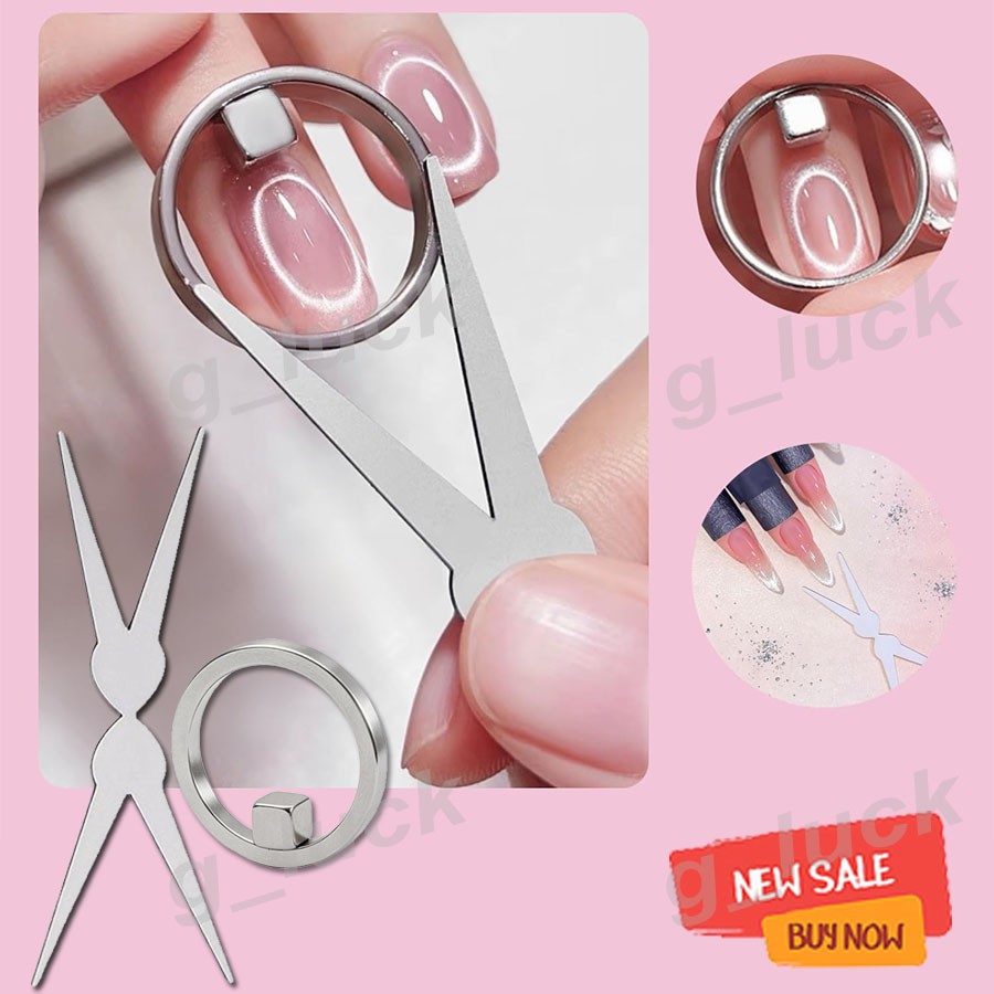 2026 Upgrade Ring-Shaped Double-head French Cat Eye Magnet for DIY Nails Artists