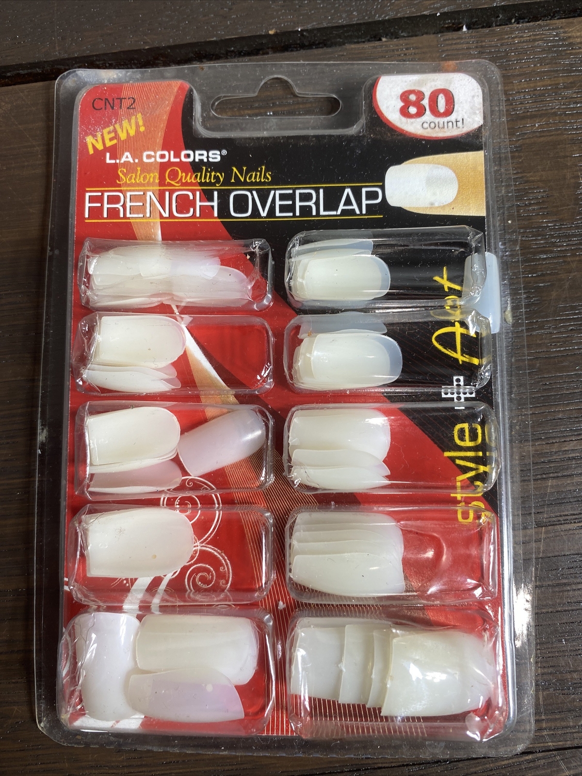 LA Colors Press On Nails. French Overlap 80 Counts. Oval shape.