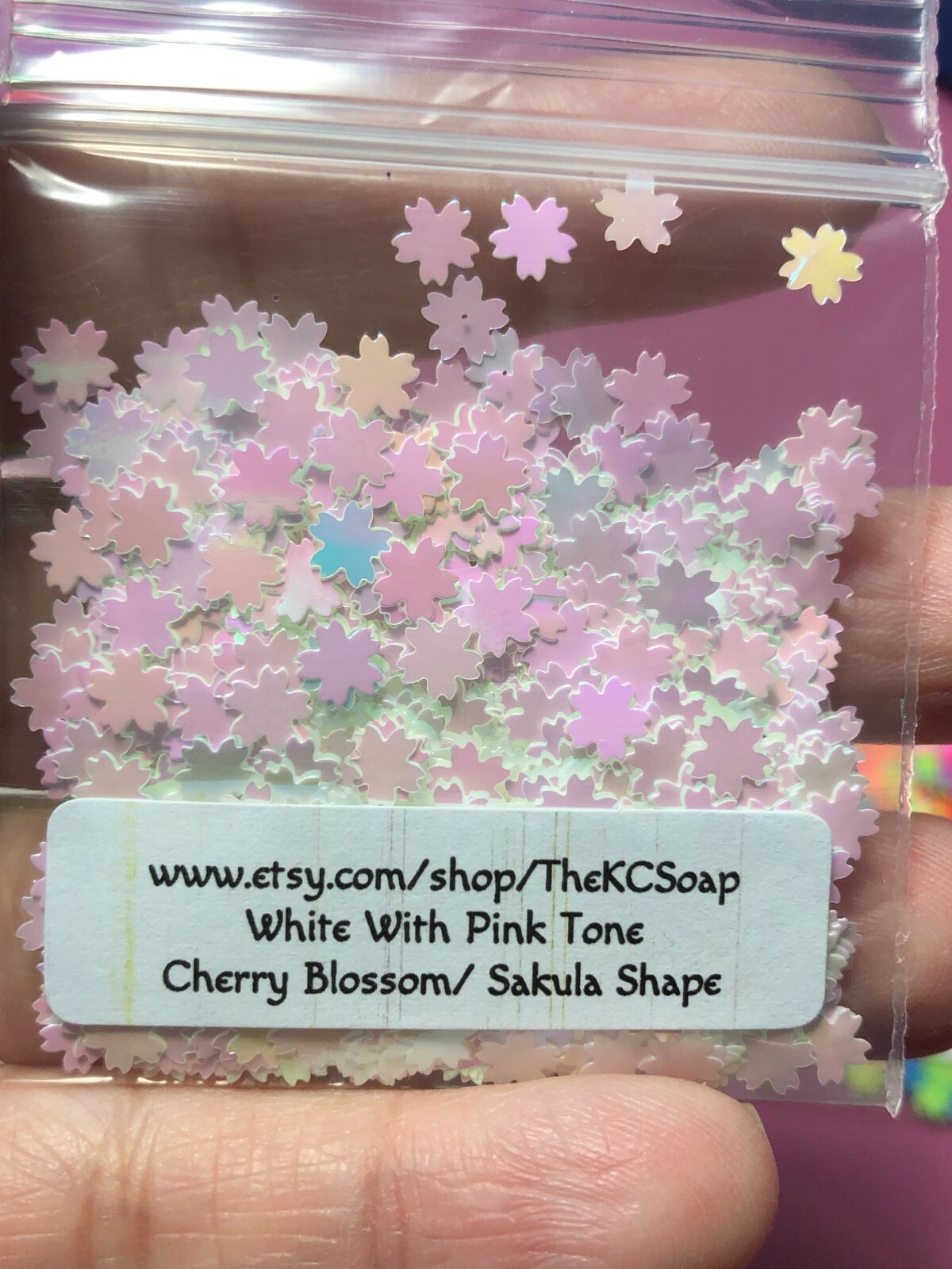 Solvent Resistant Cherry blossoms nail art glitter shapes sequin Epoxy US Seller