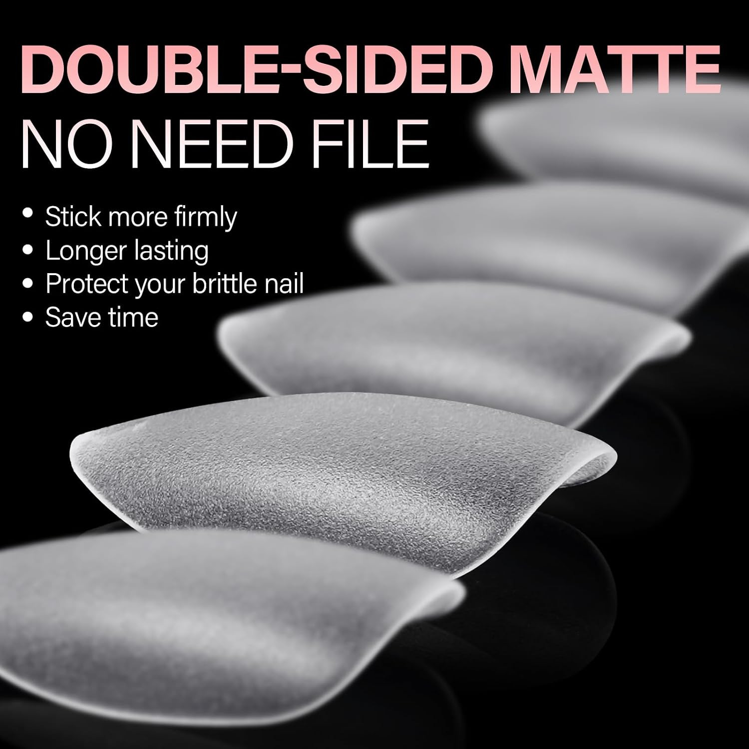 Medium Almond Nail Tips 450PCS Full Cover Clear Acrylic Nail Tips | Double-Sided