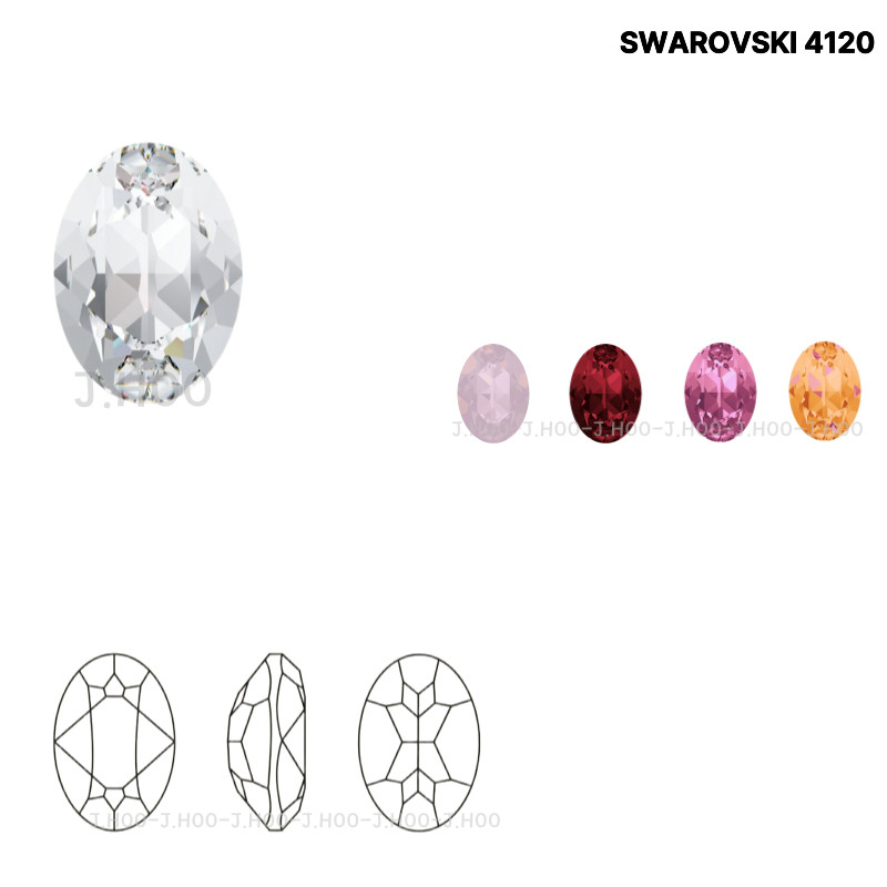 Swarovski 4120 Oval Fancy Stone 8*6mm(4pcs)