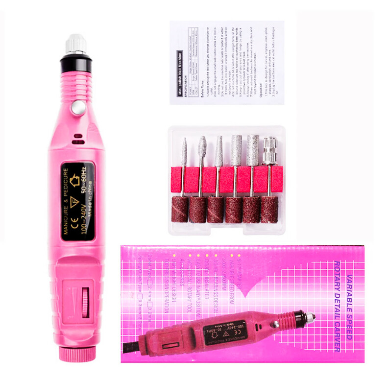 ELECTRIC NAIL ART DRILL FILE ACRYLIC MANICURE PEDICURE PORTABL MACHINE KIT✅ND003