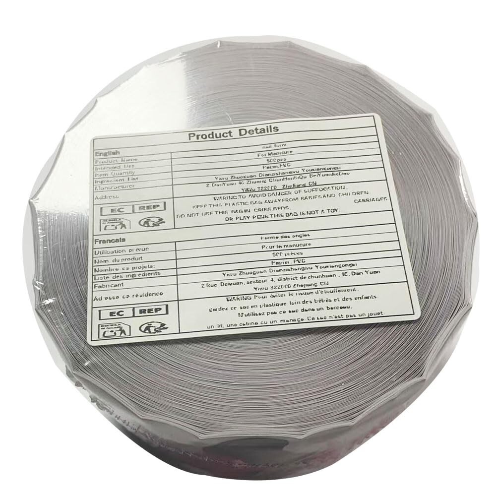 Professional 500pcs Stiletto Nail Form Stickers – Easy Application for Artistry