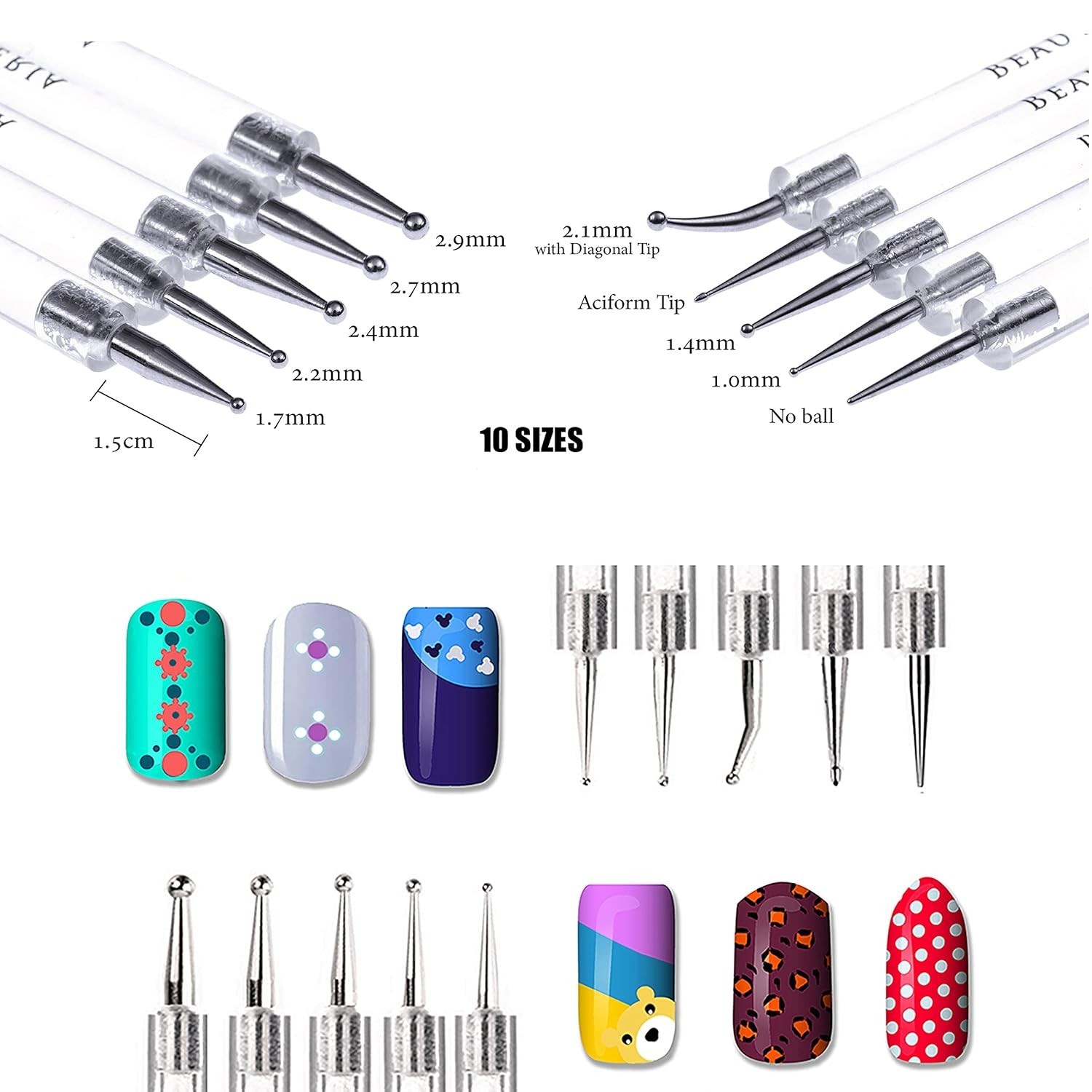Beaute Galleria 50-Piece Nail Art Tool Kit with Pouch – Unleash Creativity!