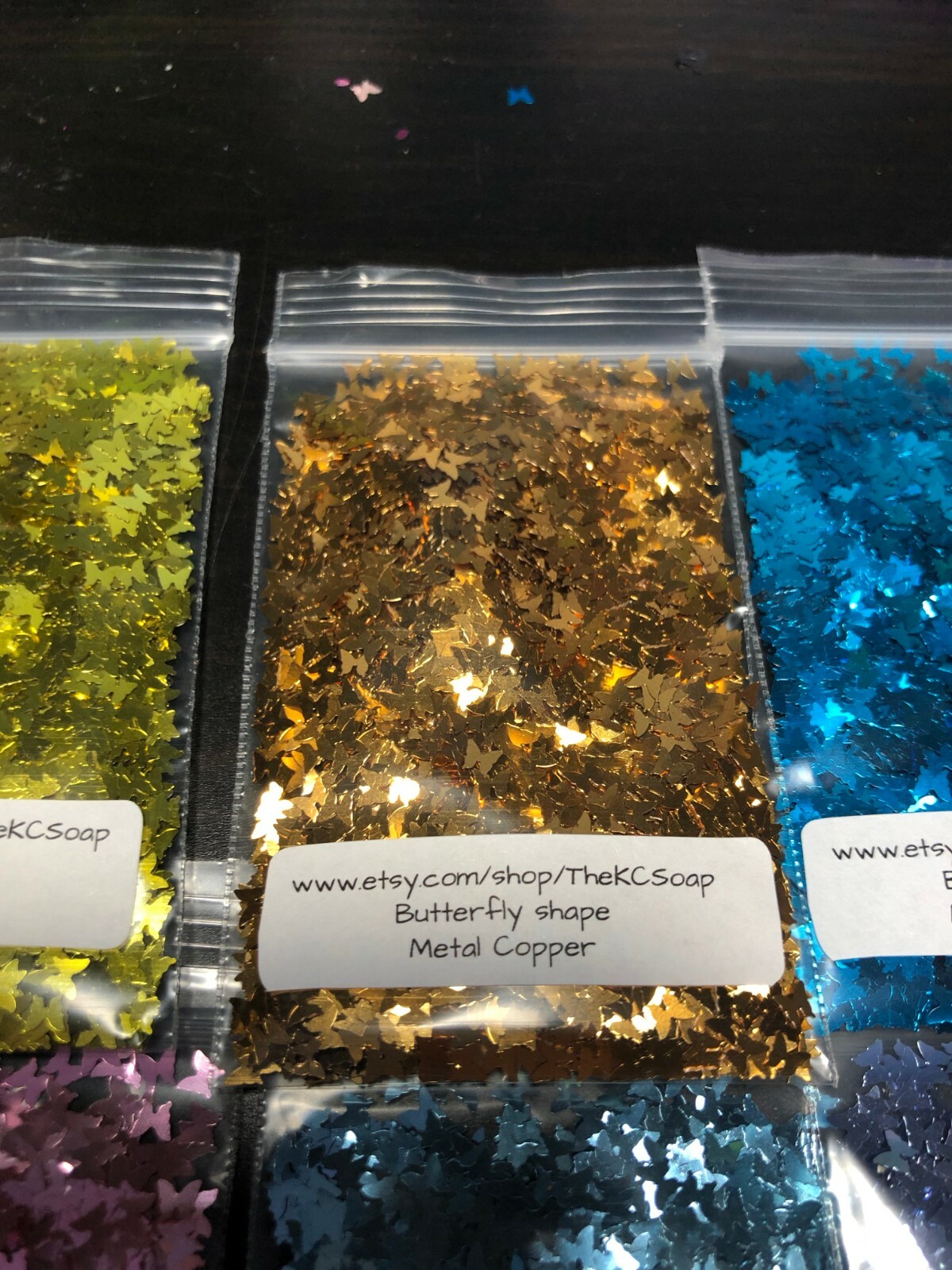 Solvent Resistant Metal BUTTERFLY Glitter Nail Art Face Crafts Epoxy US Seller