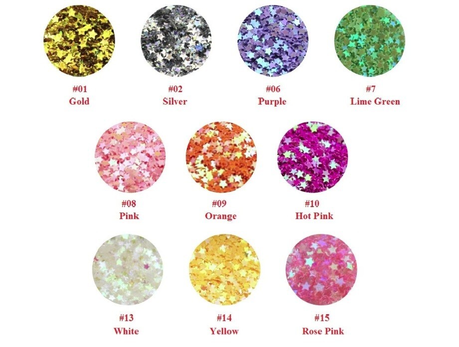 Mystery Glitter Bundles – Variety of Diamond, Moon, Star, Bar, Circle, Irregular