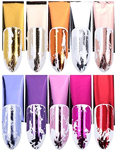 14 Colors Metallic Nail Foil Transfer Stickers Nail Art Accessories