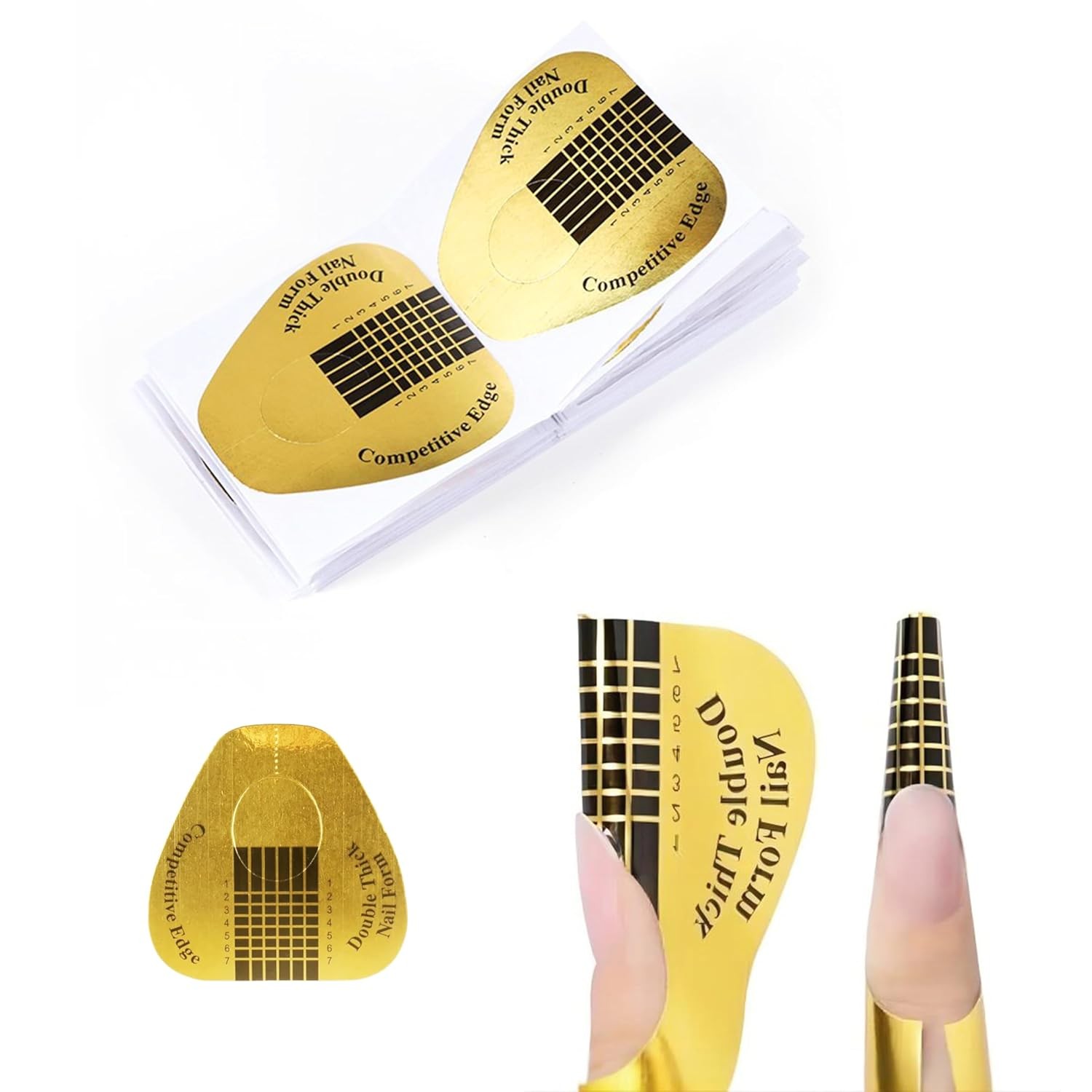 Builder Gel Nail Forms 100pcs DIY Nail Extension Forms Kit for Beginners at Home