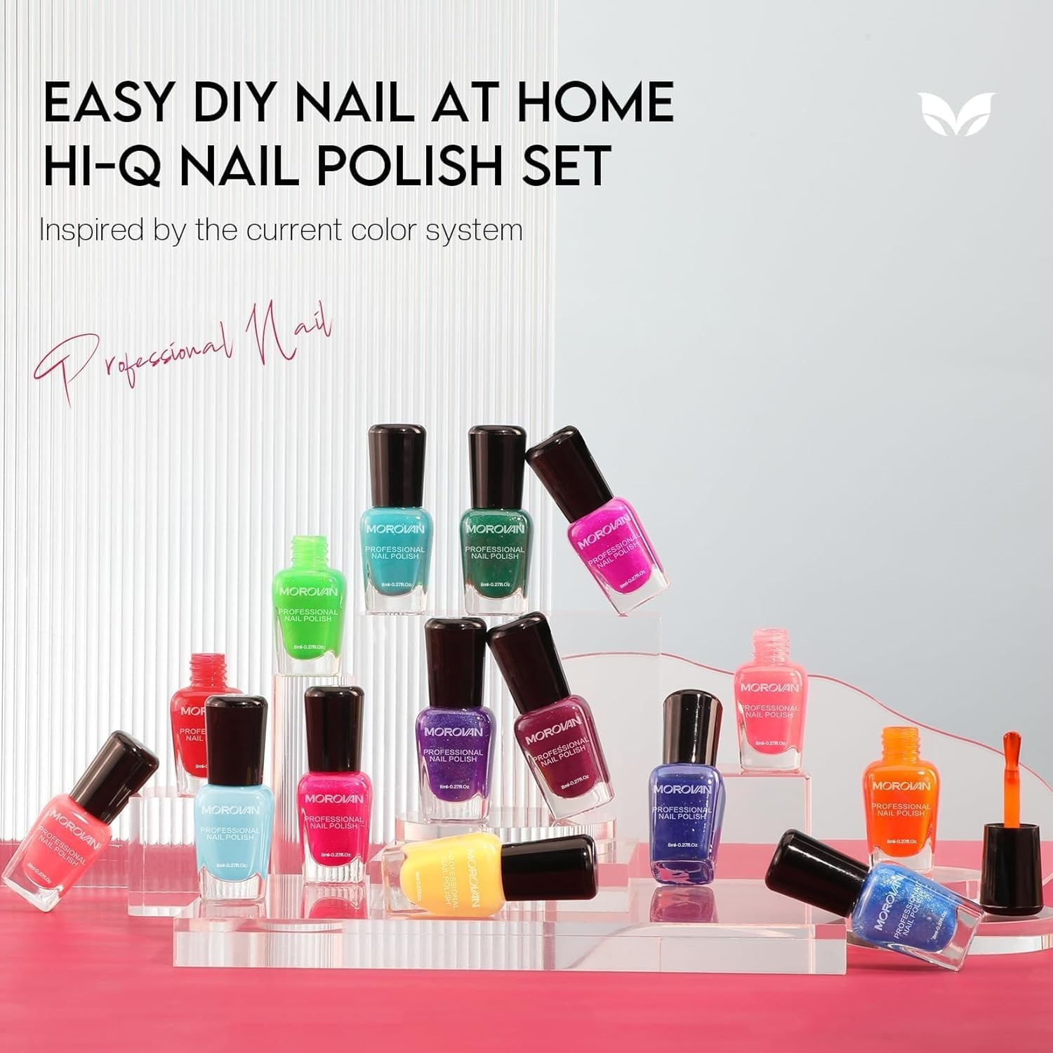 Morovan Nail Polish Set Fingernail: Shimmer Glitter Air Dry 15 Bright Colors …