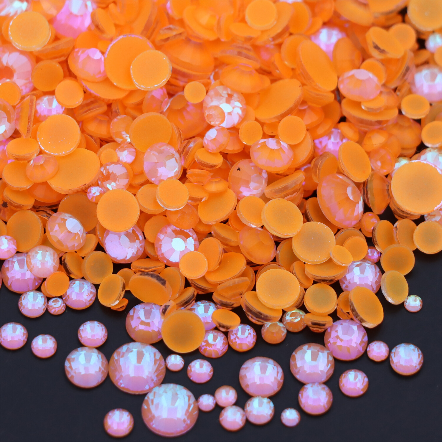 Neon Rhinestones Non Hotfix Flatback Stones Luminous Fluorescence Crystals