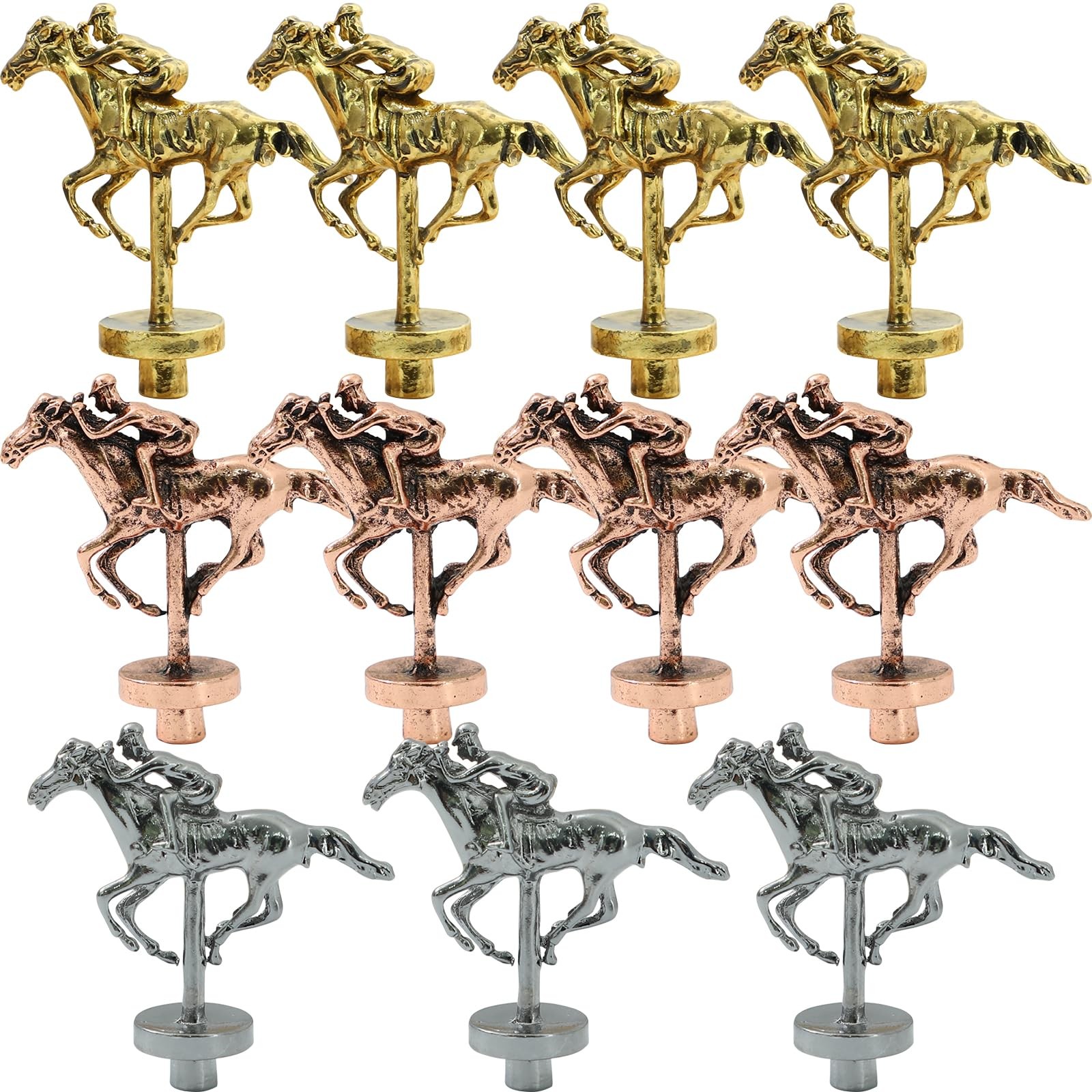 Grhonior 0.27IN-11 Metal Horses Gold 4+Rose 4+Silver 3, 11 Large