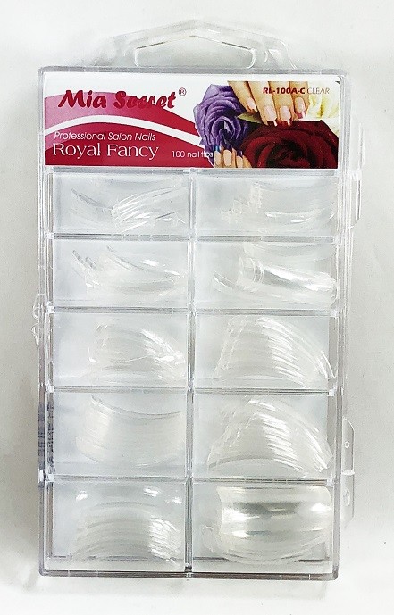 Mia Secret Nail Tips ROYAL FANCY – White, Clear, Natural *CHOOSE YOURS*