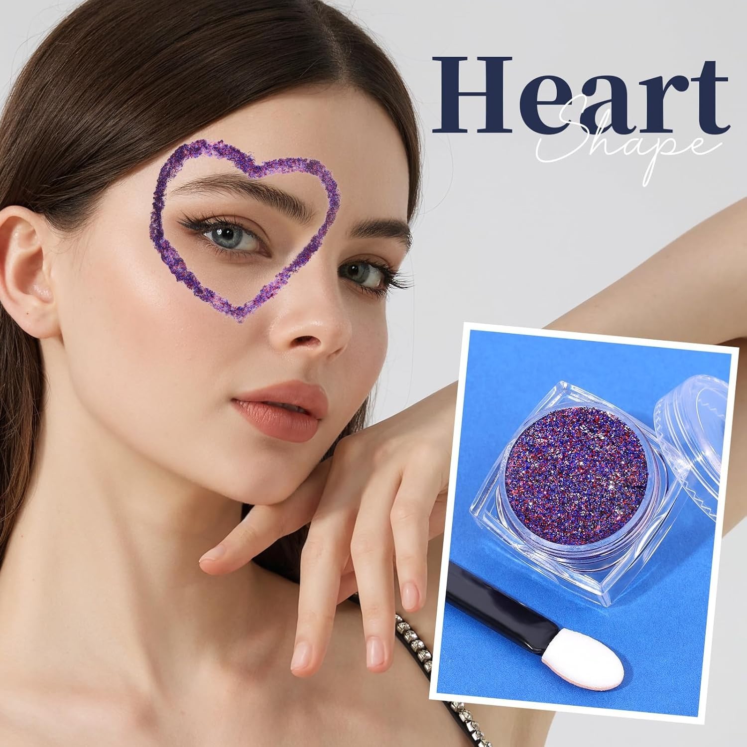 Vibrant 6 Shape Body Glitter Gel – Easy Application for 4th of July Celebrations