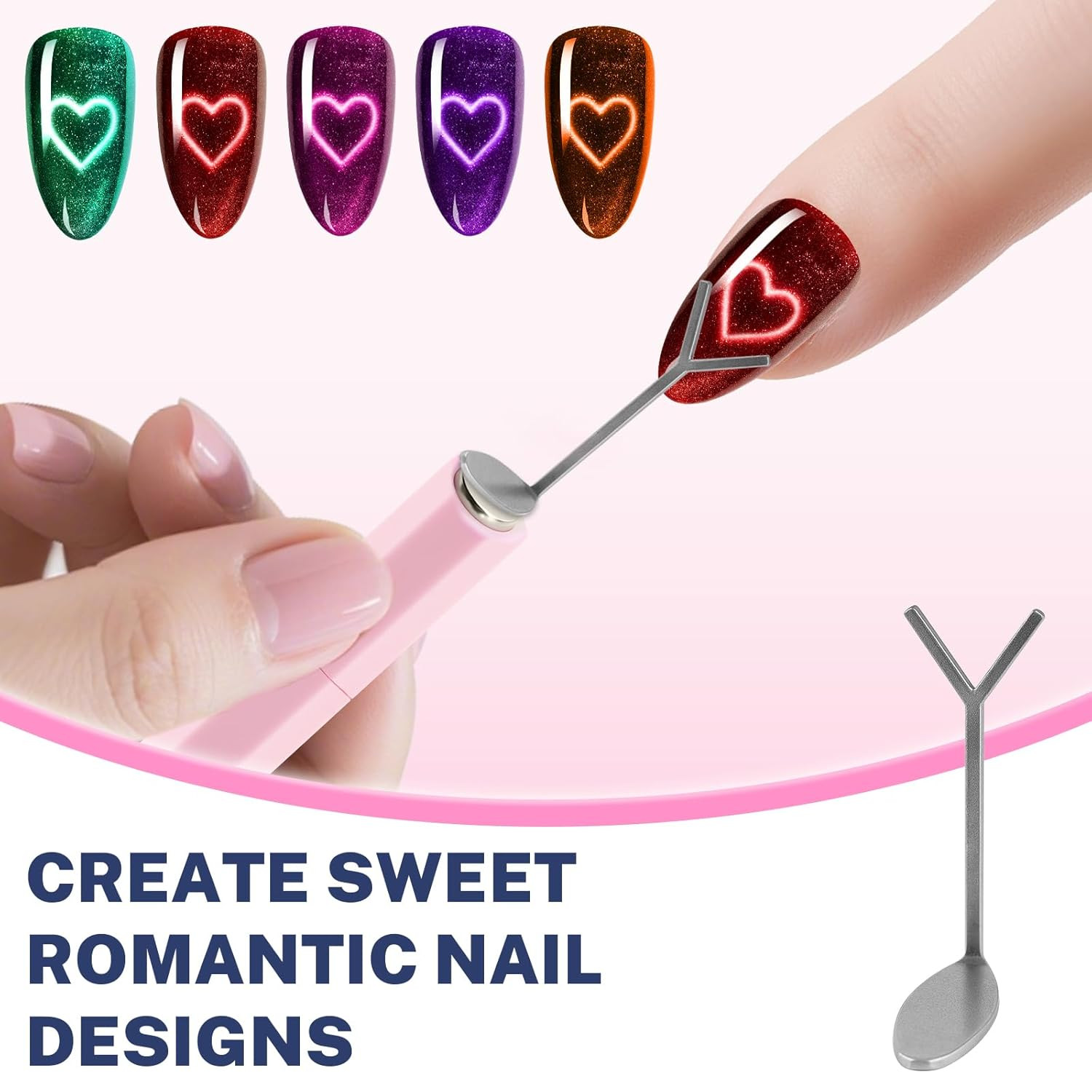 2026 Upgrade 3-In-1 Ring-Shaped Cat Eye Magnet for Nails Art,3 Creative Patterns