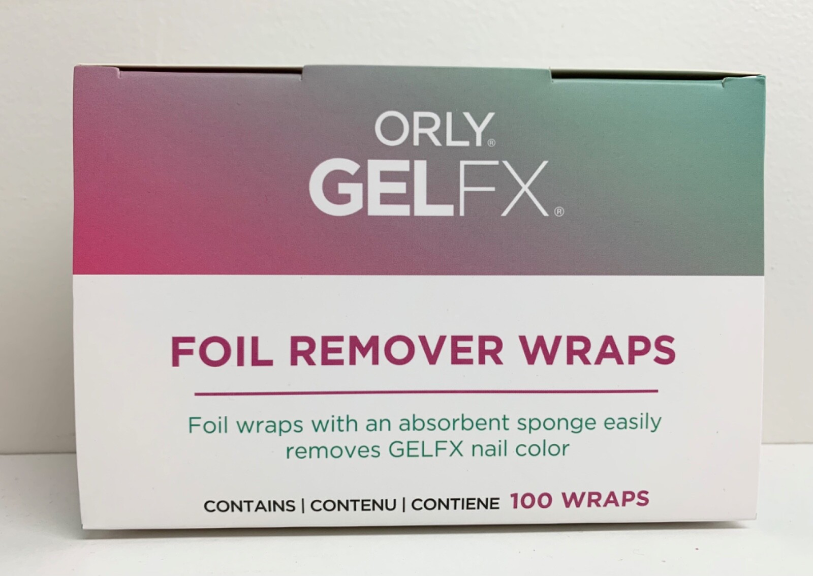 ORLY GELFX Nail – FOIL REMOVER WRAP – 100 Wraps/Pack #33100