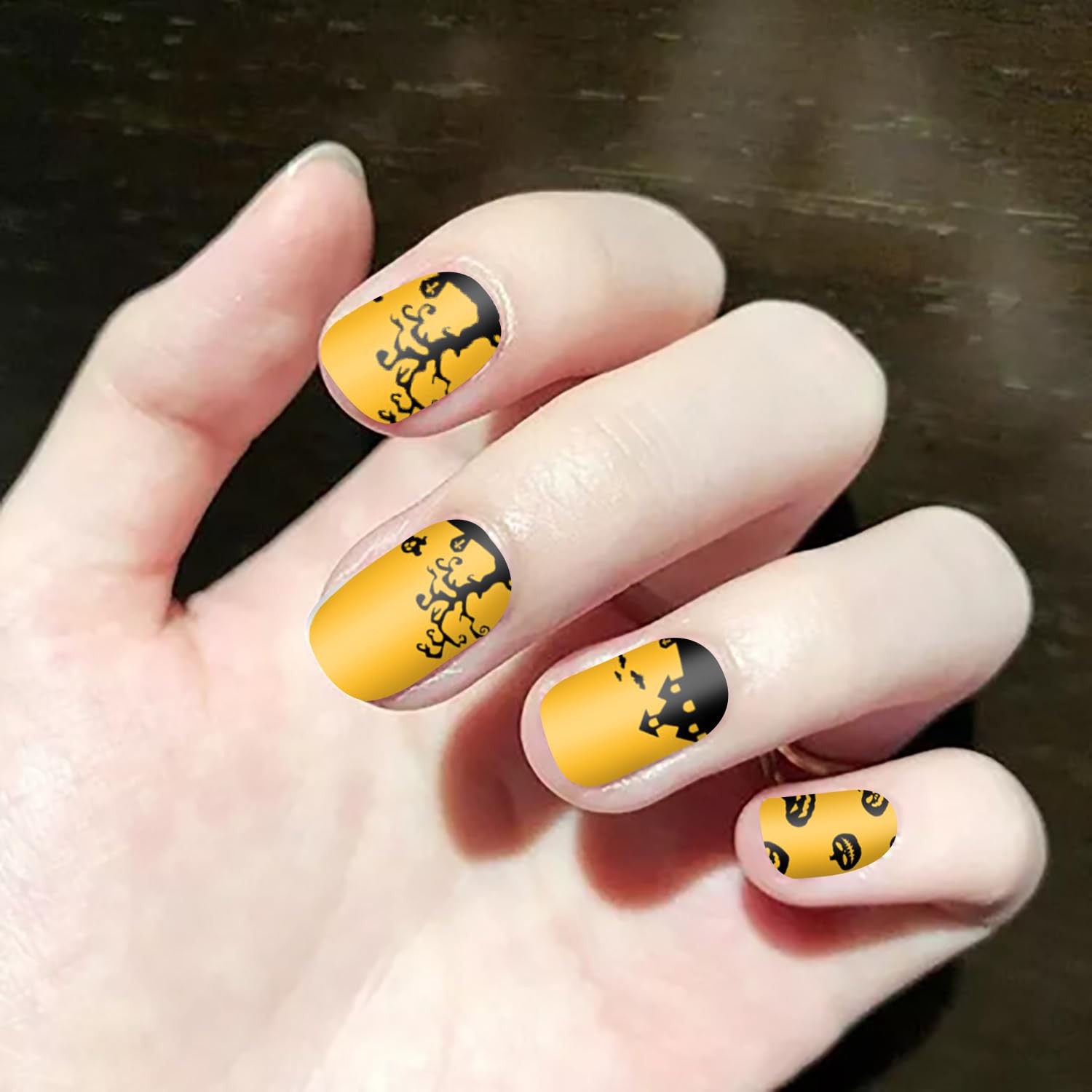DANNEASY 12 Sheets Glow in The Dark Nail Wraps Luminous Halloween-luminous 01