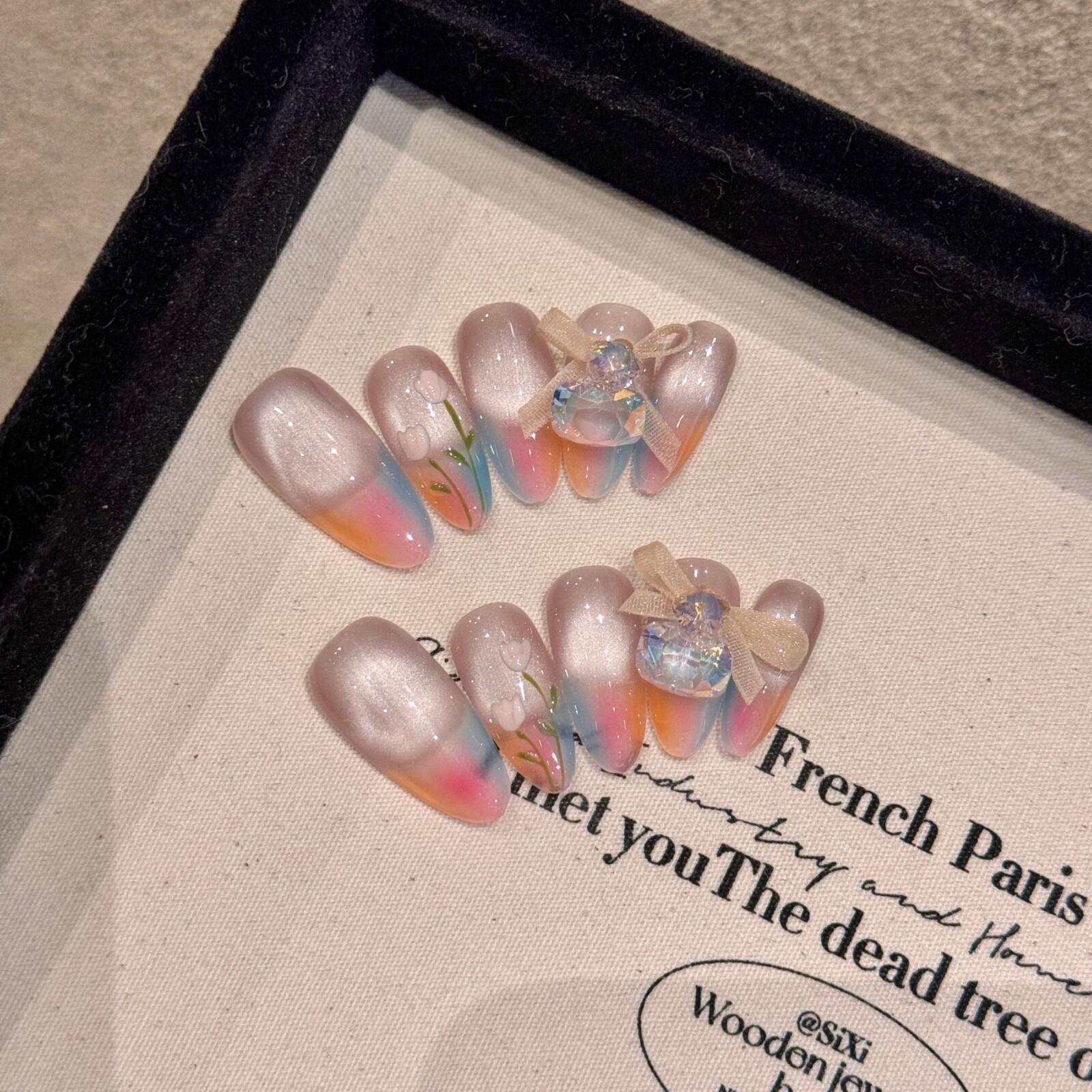 24Set Lot Price $119.99,100%Hand Made press on Nail, Free Glue&Essential Tools
