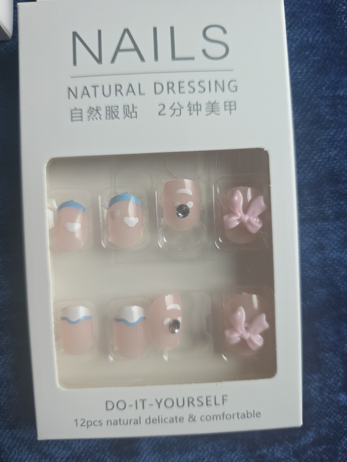 Nails Natural Dressing Press On Nails Lot of 6 Packs Y2K Bows Flowers DIY Set