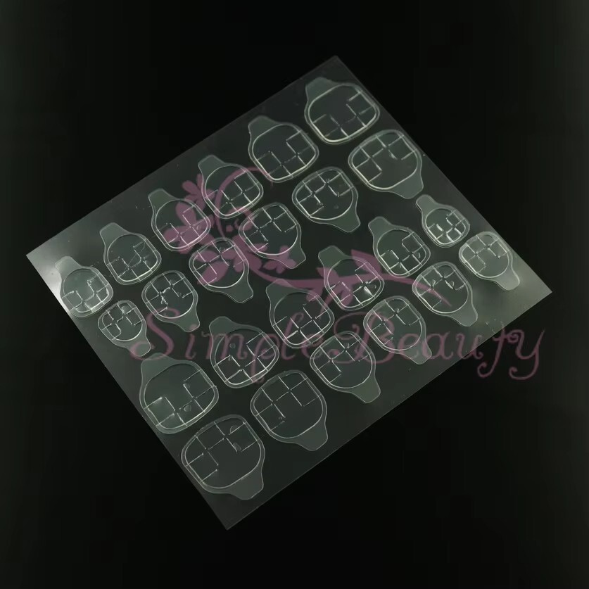 100pcs Transparent Double Sided Tape Adhesive Tab Jelly Glue Stickers Nail Art