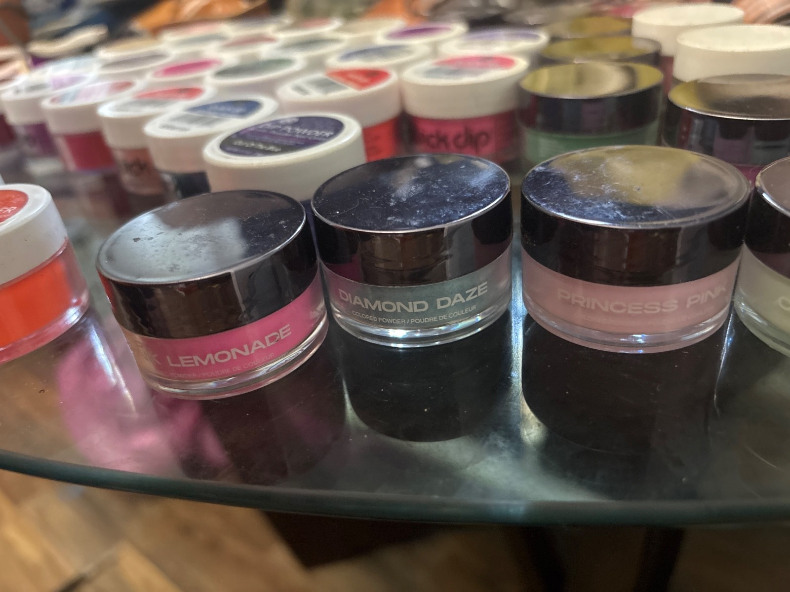 acrylic nail powder and dip powder all colors and glitters. all name brand