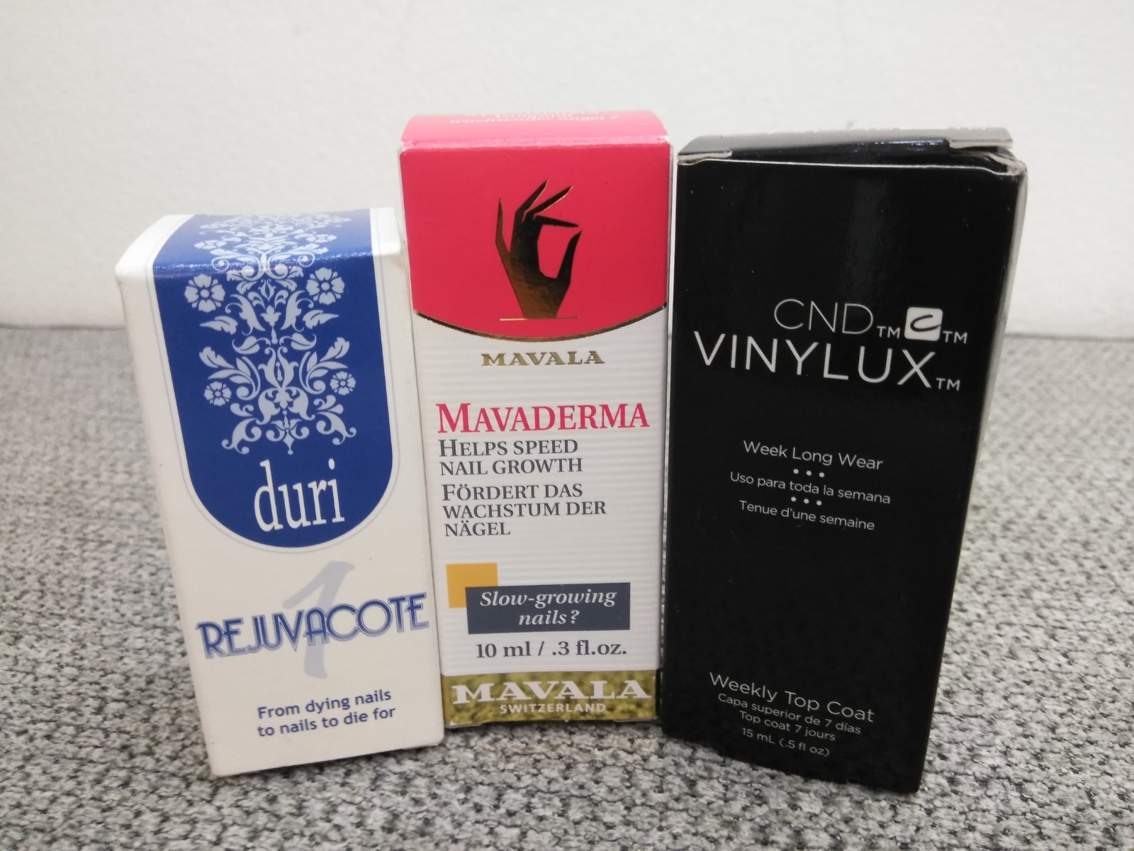 MAVALA SWITZERLAND MAVADERMA, CND VINYLUX TOP COAT, DURI REJUVACOTE (BUNDLE READ