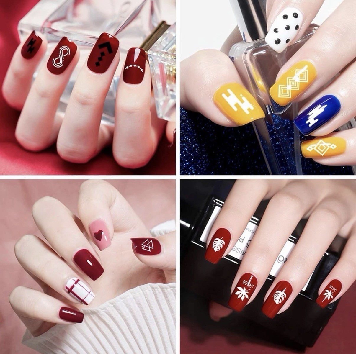 Stamping Nail Polish Gels, 12 Colors Stamping Gels 0.25 Fl Oz Soak off Printed G