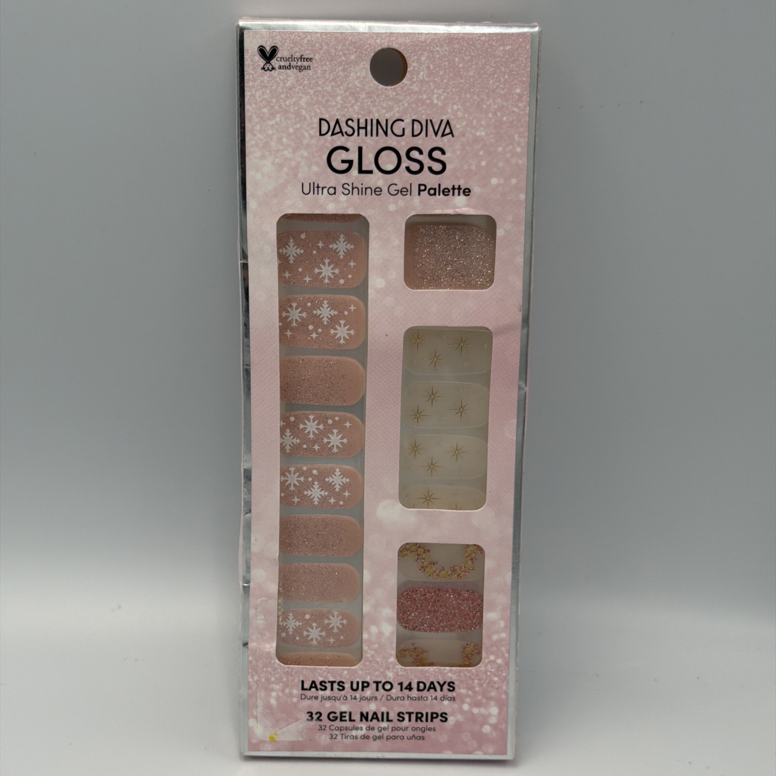 Dashing Diva Gloss Ultra Shine Gel Palette 32 Nail Strips SugarPlum Dance – NEW