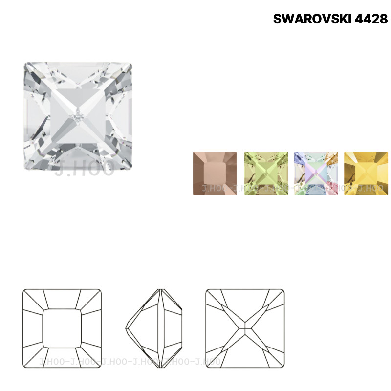 Swarovski 4428 XILION Square Fancy Stone 4mm (10pcs)